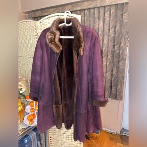 Swing Shearling with mink rose design collar…Condition: Excellent!!